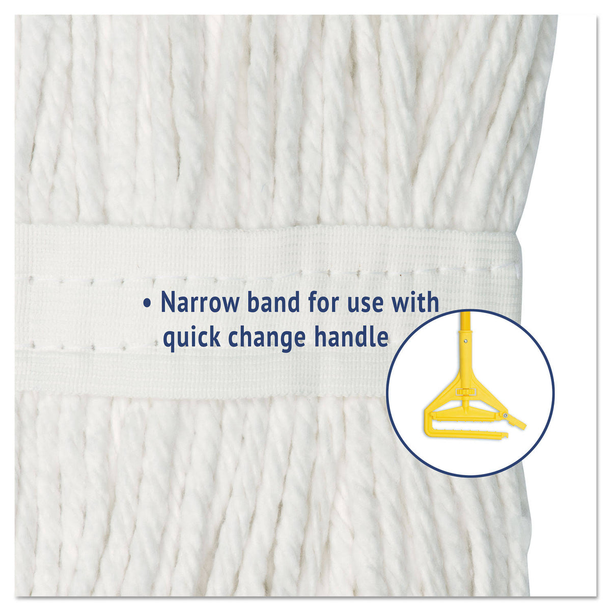 White Rayon Cut-End Wet Mop Head, 12/Carton G6141