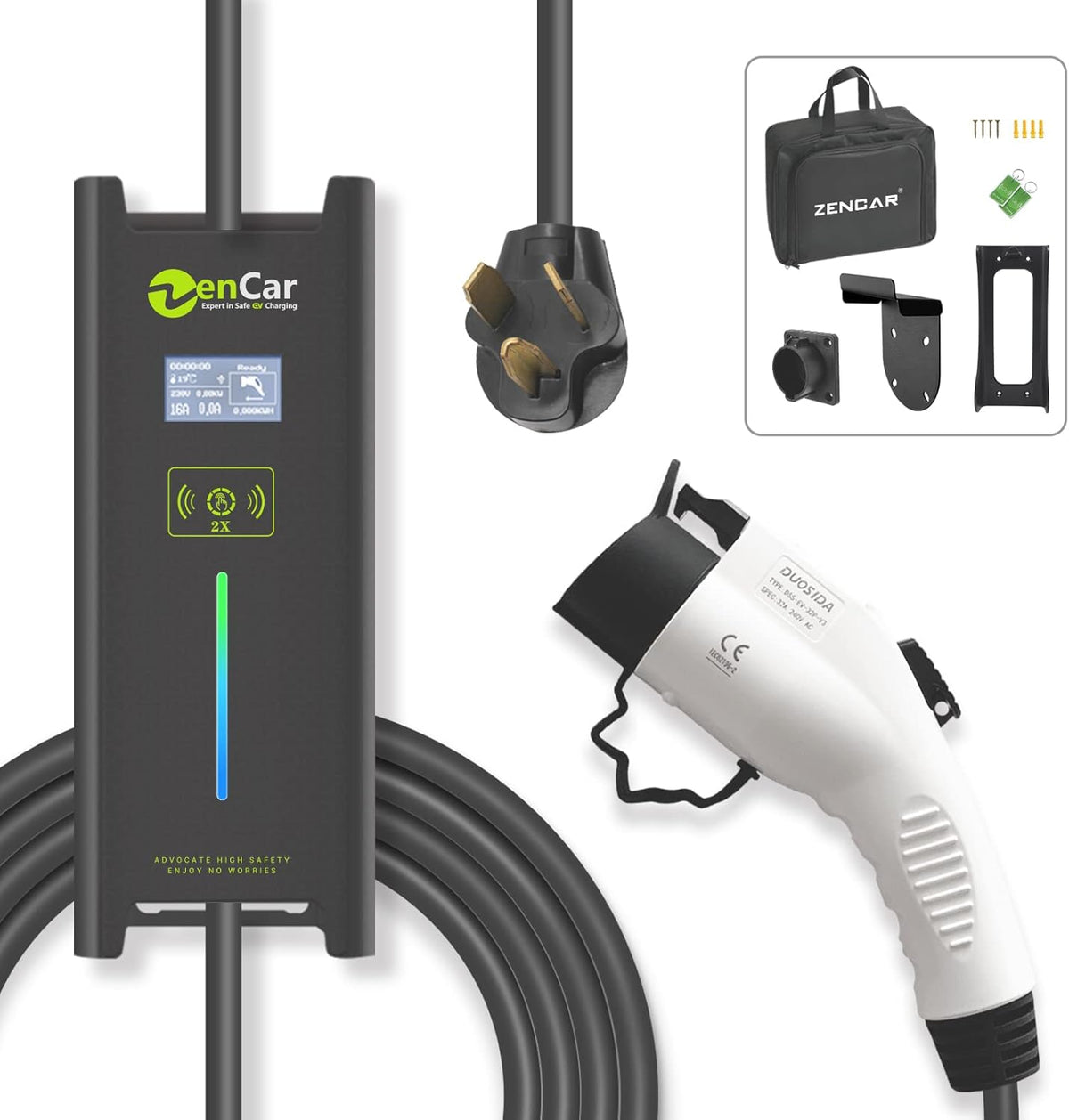 Portable Level 1 EV Charger, 16A, 110V, NEMA 5-15 O233