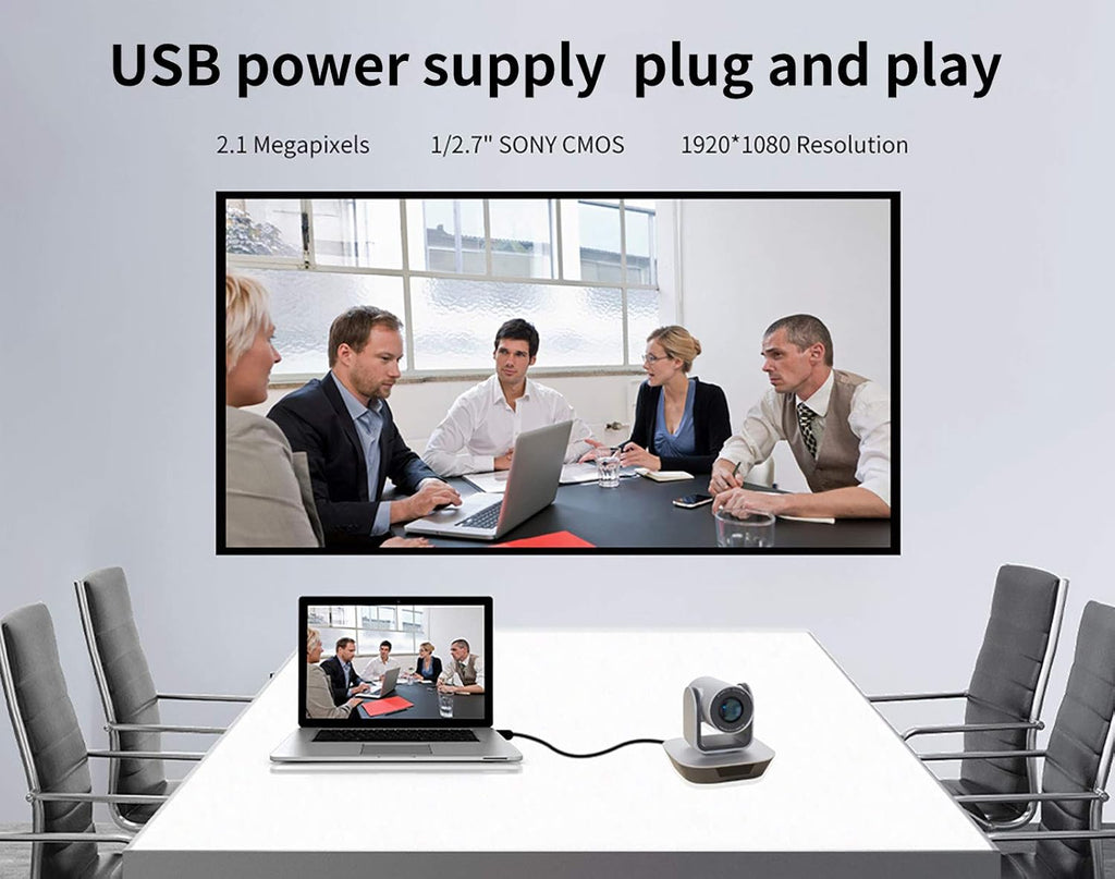 USB Plug-and-Play PTZ Camera, 3X Zoom W71439