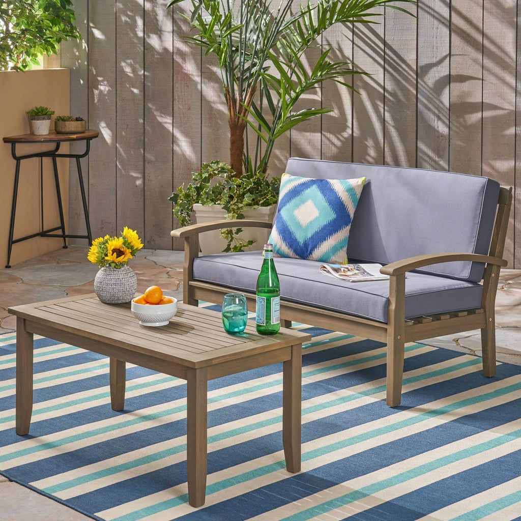 Acacia Loveseat and Coffee Table Set S690142