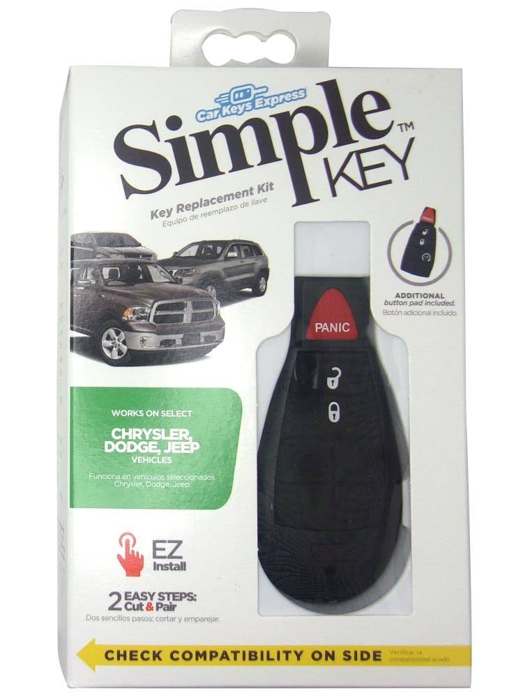 Black 3 Button Key Fobik R83662