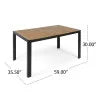 Wood and Resin 7 Piece Outdoor Dining Set E841