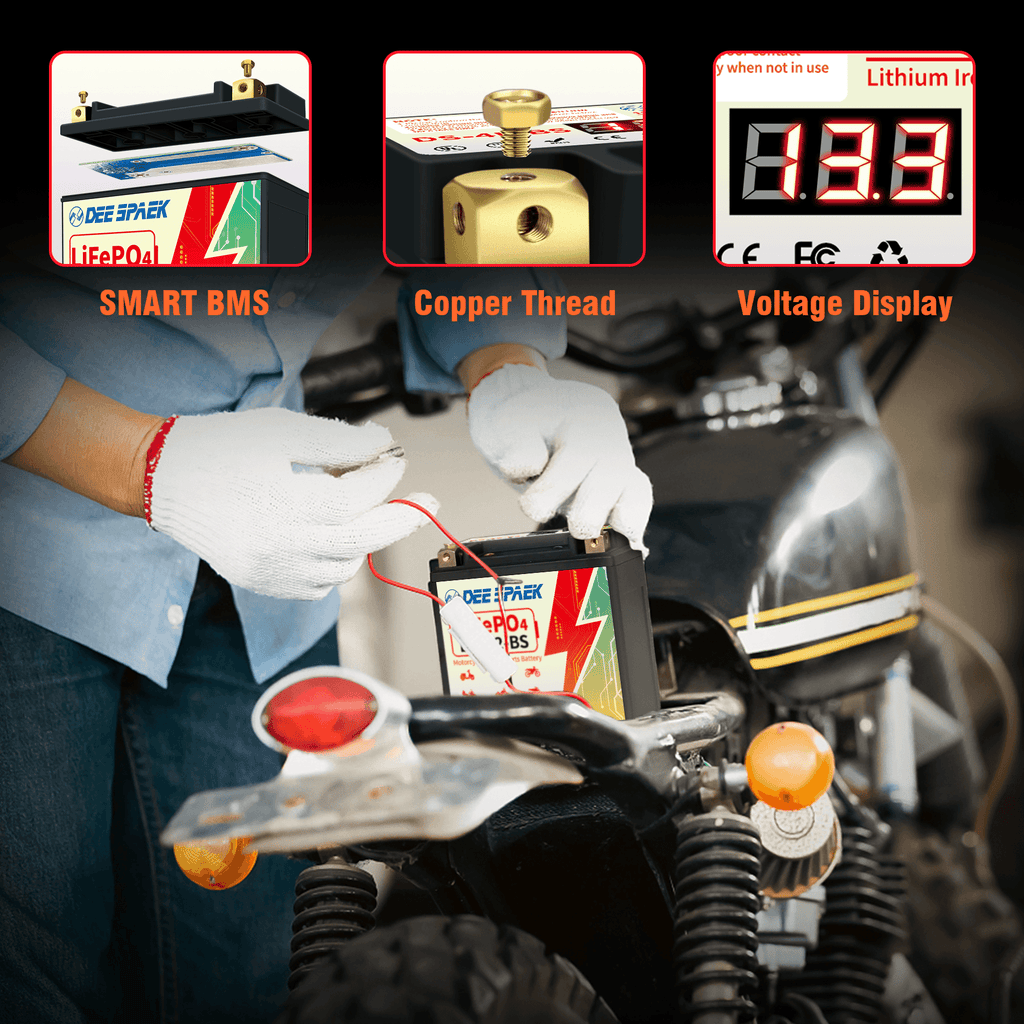 Lithium Powersport Battery with Built in Jump Starting, 2Ah LiFePO4 Engine Start Battery K4414