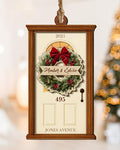 4" Wooden Hanging Christmas Ornament W3405