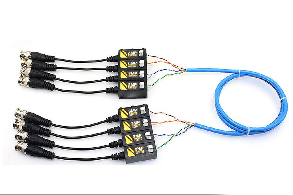 20 Pairs Passive Video Balun Connectors for BNC Male CCTV Camera System N8116