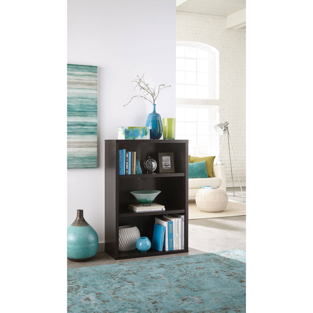 3-Shelf Bookcase Black Walnut P5107