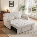 Beige Corduroy 2 Seater Convertible Sleeper Sofa W5943
