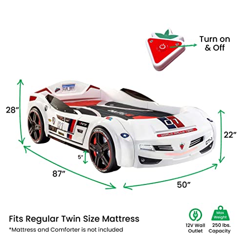 Black Kids Race Car Bed Frame R64355