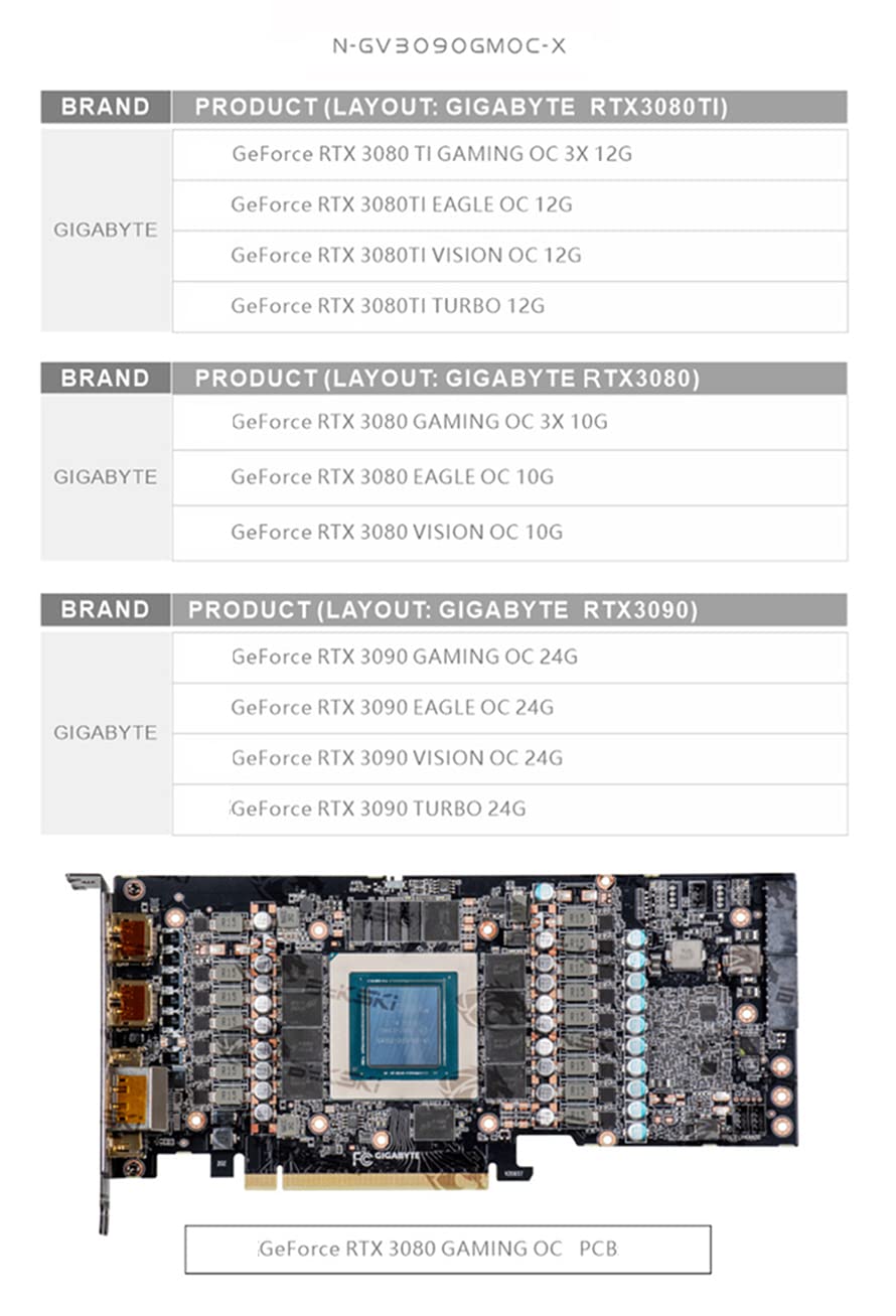 GPU Water Cooling Block with Backplate X6009