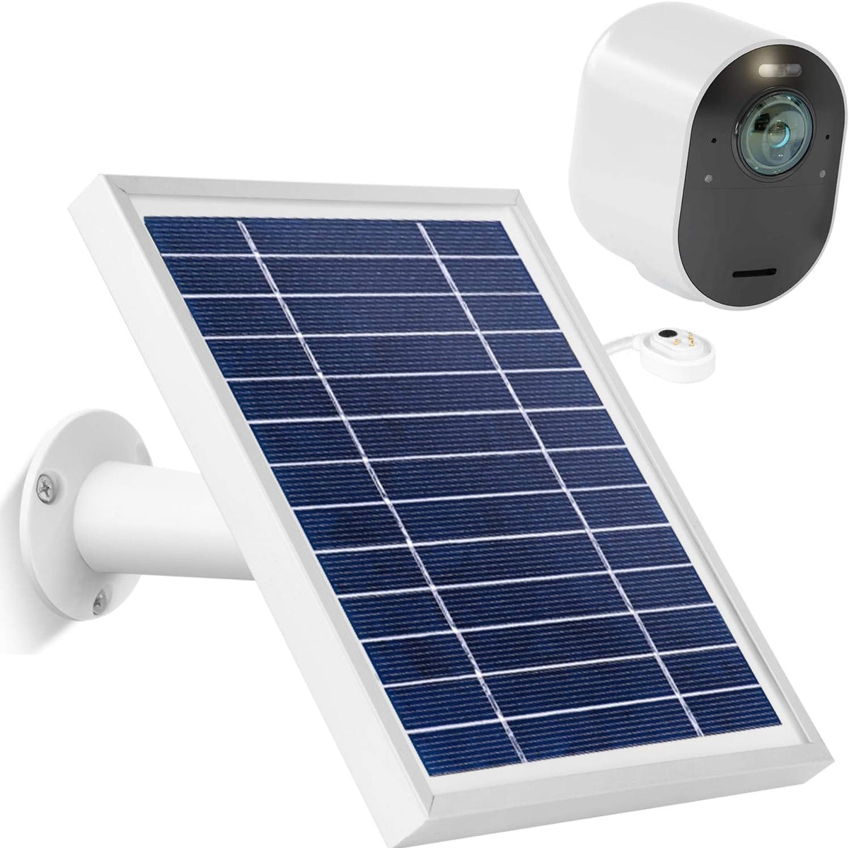 Solar Panel with 11.5ft Waterproof Magnetic Power Cable, Adjustable Mount I340