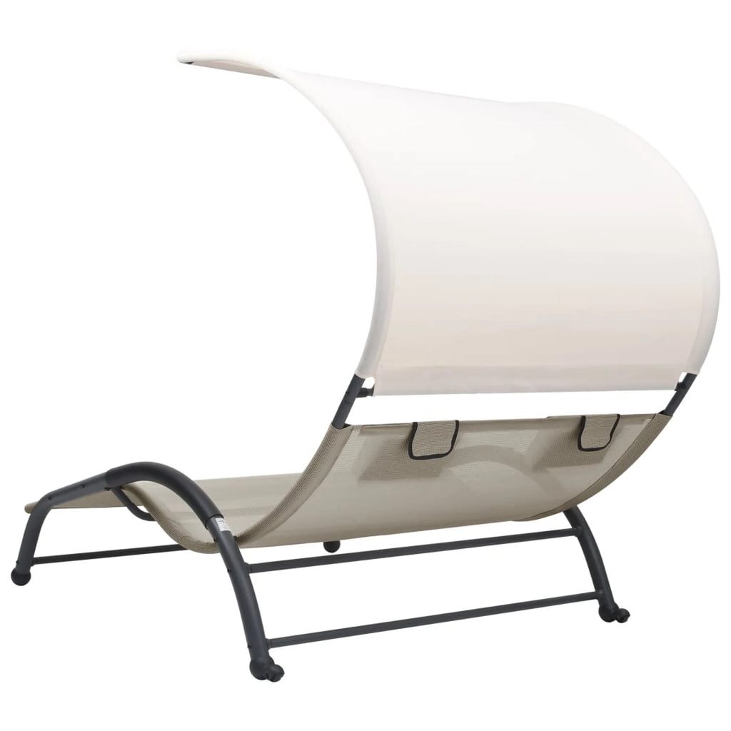 Textilene Double Sun Lounger with Canopy H6803