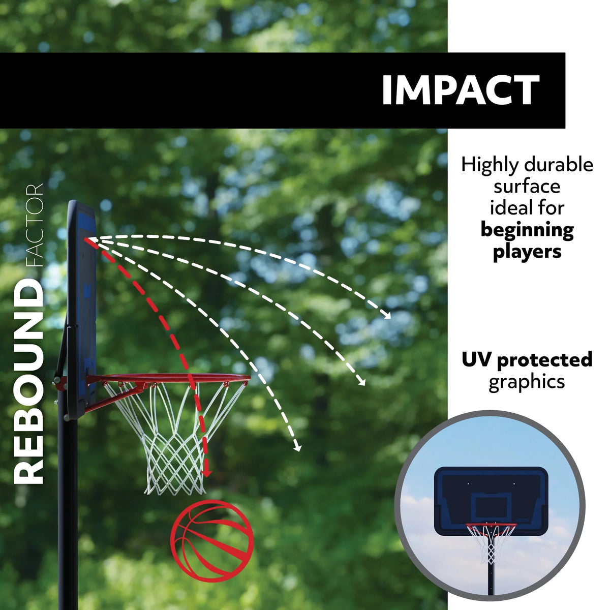 Adjustable Youth Portable Basketball Hoop G523392