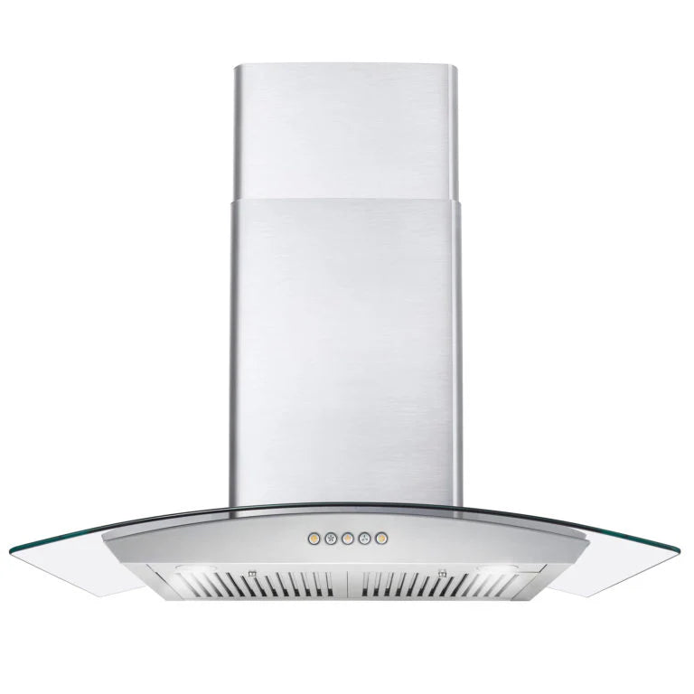 380 CFM Convertible Wall Mount Range Hood with Glass Canopy K731