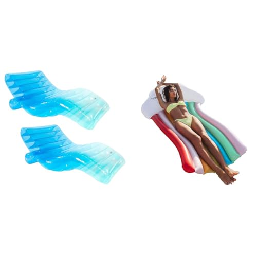 Giant Inflatable Blue Chaise Lounger Pool Float D473826