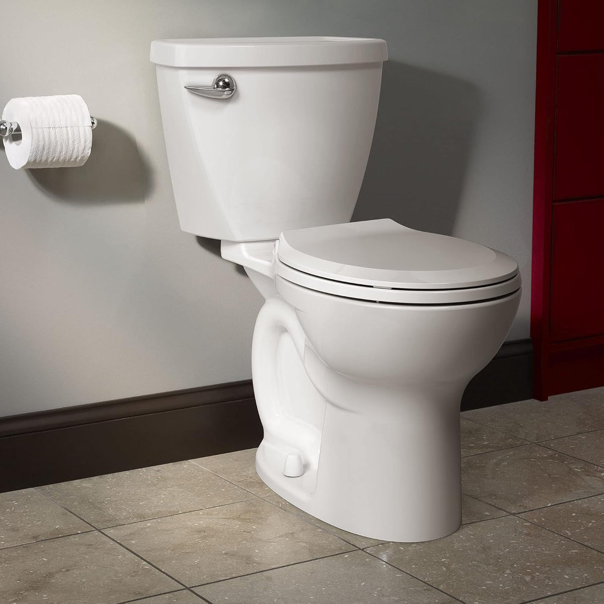 White Round Front Two-Piece Toilet W860217