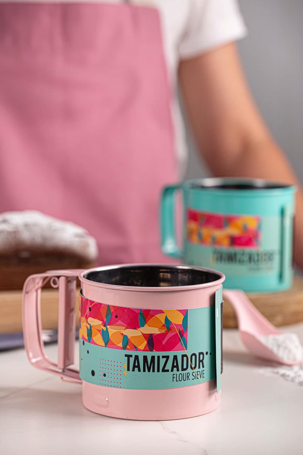 Pink Stainless Steel Hand-held Flour Sifter H6470