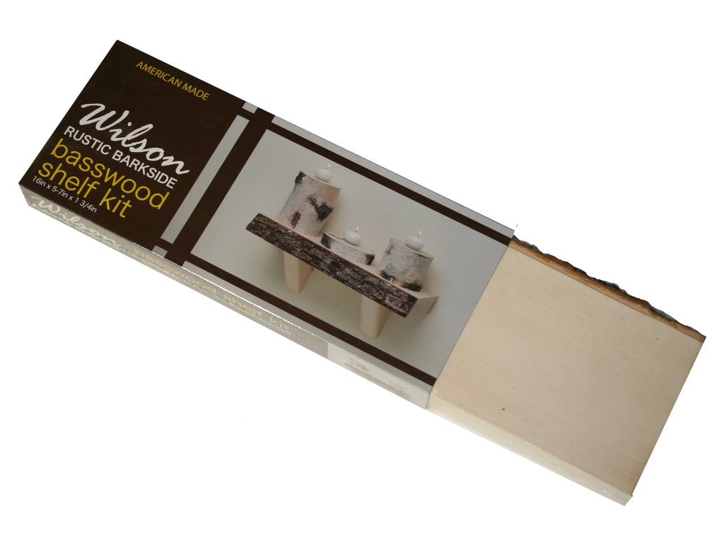 Basswood Bark Edge Wall Shelf D162