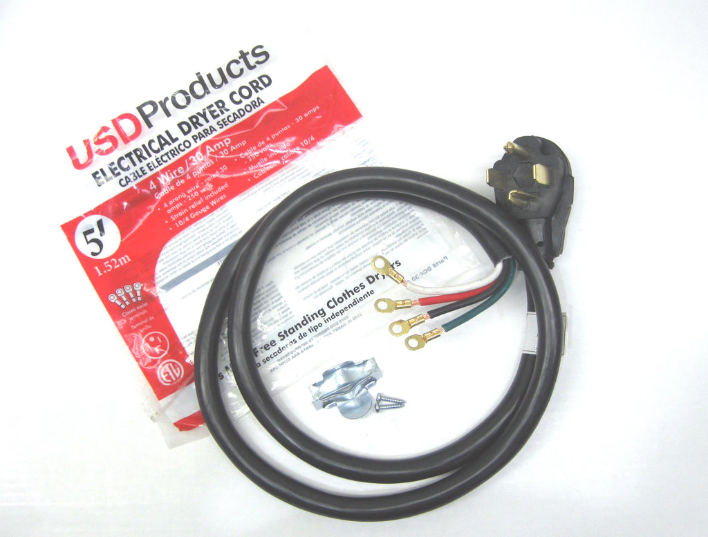 4 Prong 30 Amp 5' Foot Dryer Power Cord R719