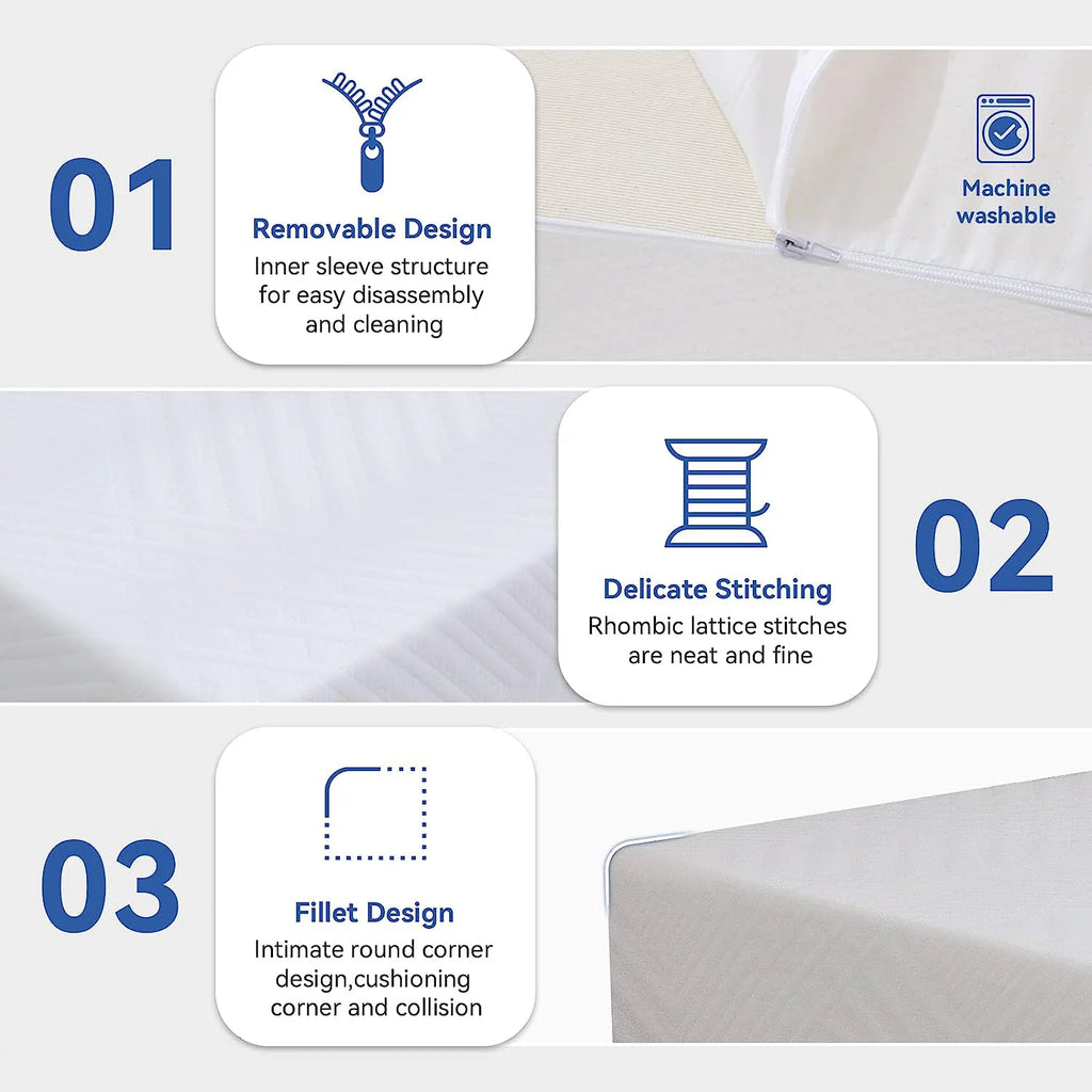 White 8 inch Memory Foam Queen Size Mattress E90781