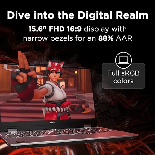 15.6" FHD Gaming Laptop, AMD Ryzen 7 8845HS, 16GB RAM, 512GB SSD, Luna Grey L3189