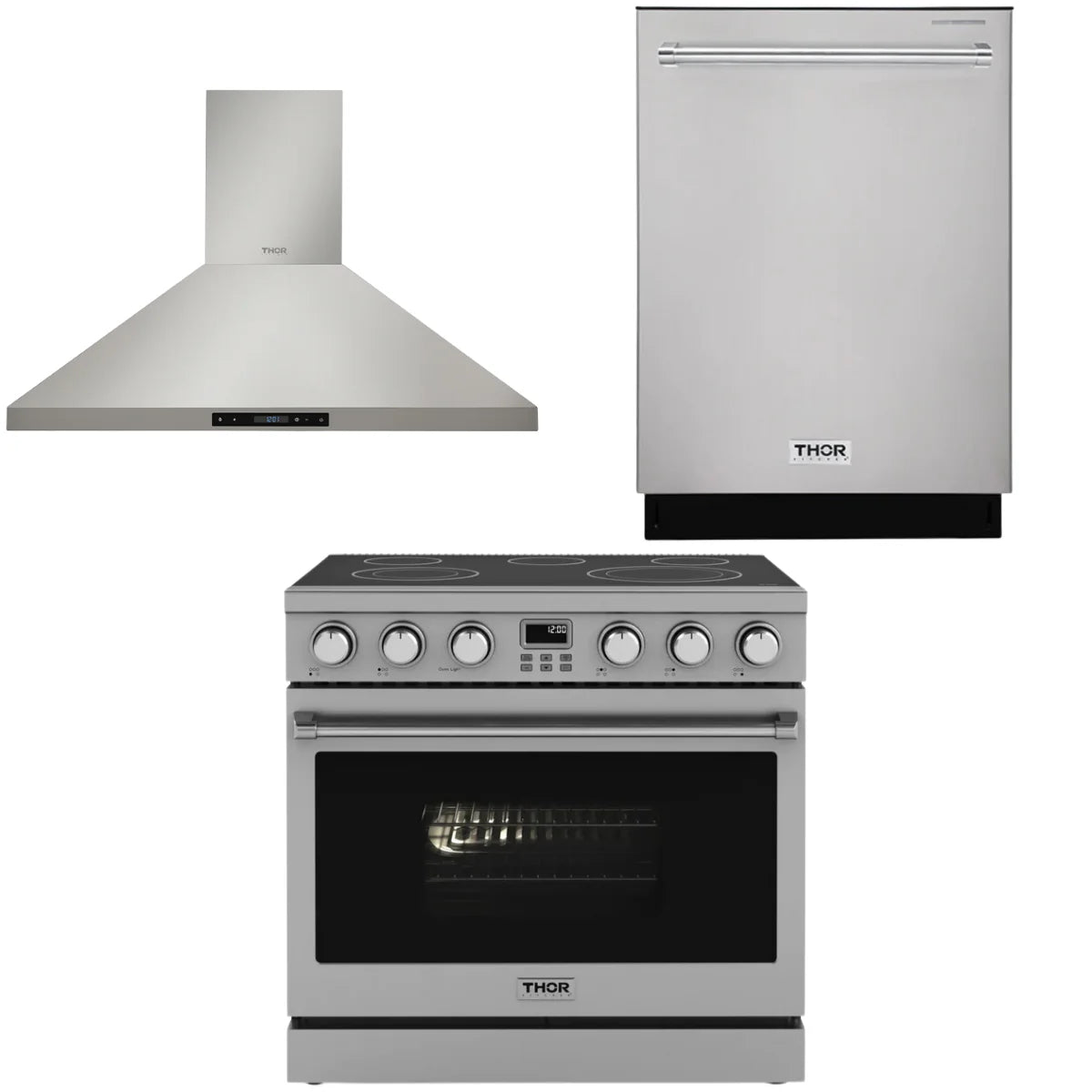 36 Electric Range, Range Hood and Dishwasher I264837