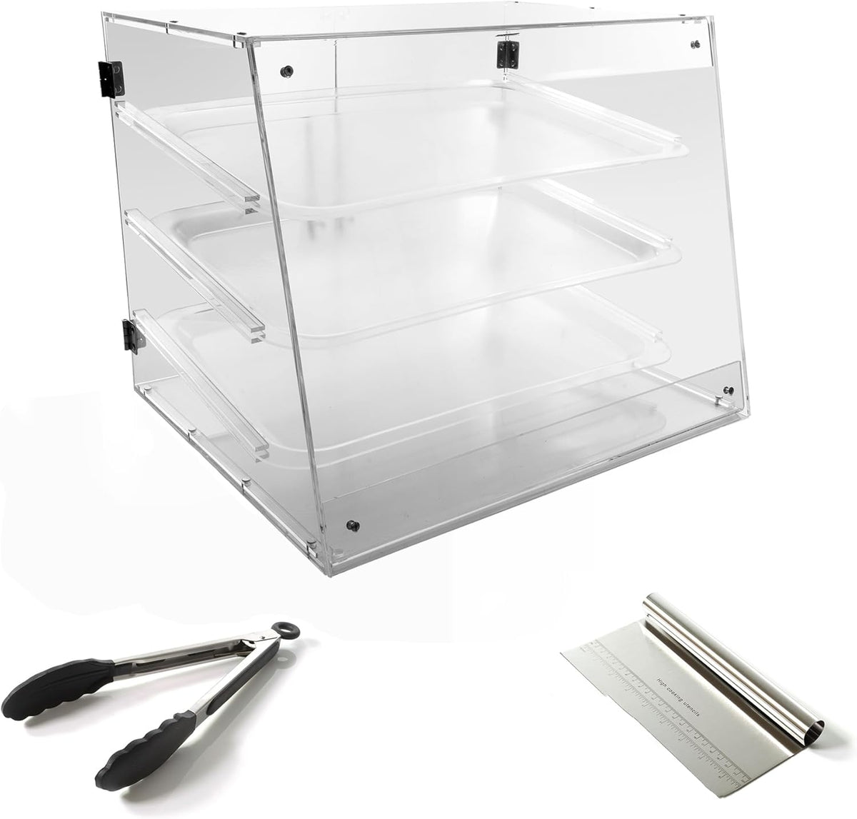 3-Tier Commercial Countertop Pastry Display Case with Rear Door L670