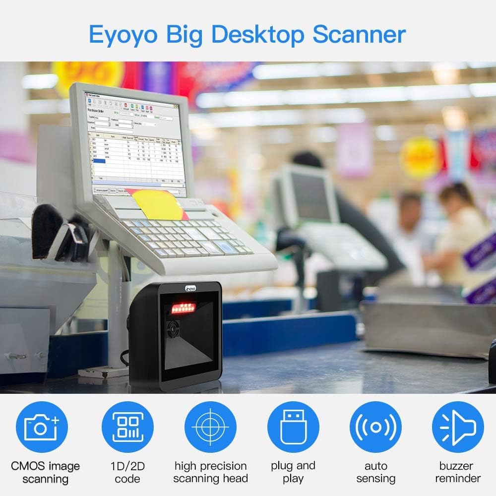 2D QR Barcode Scanner with Big Scan Window J4880