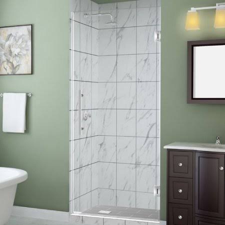 72x22 High x 22x22 Wide Frameless Shower Door Stainless Steel Y6306