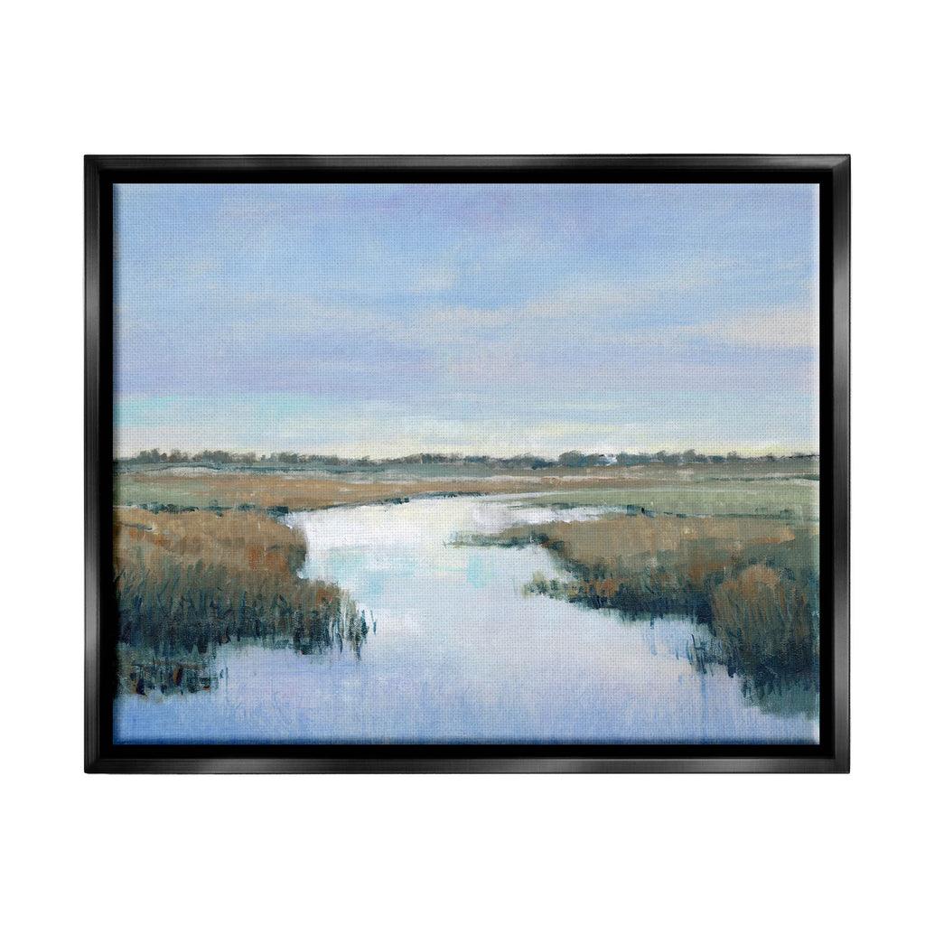 Jet Black Floating Framed Canvas Print Wall Art Z98185