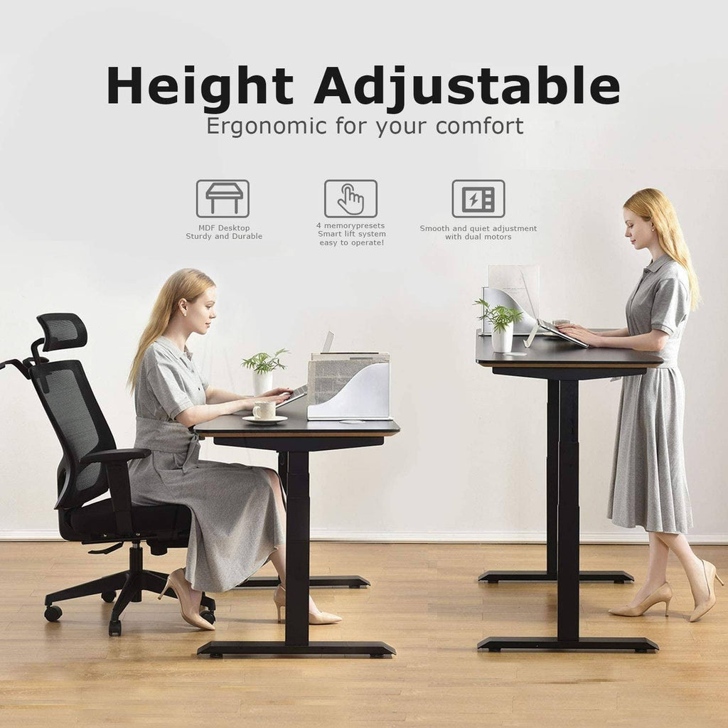 Black Electric Dual Motor Standing Desk M44367