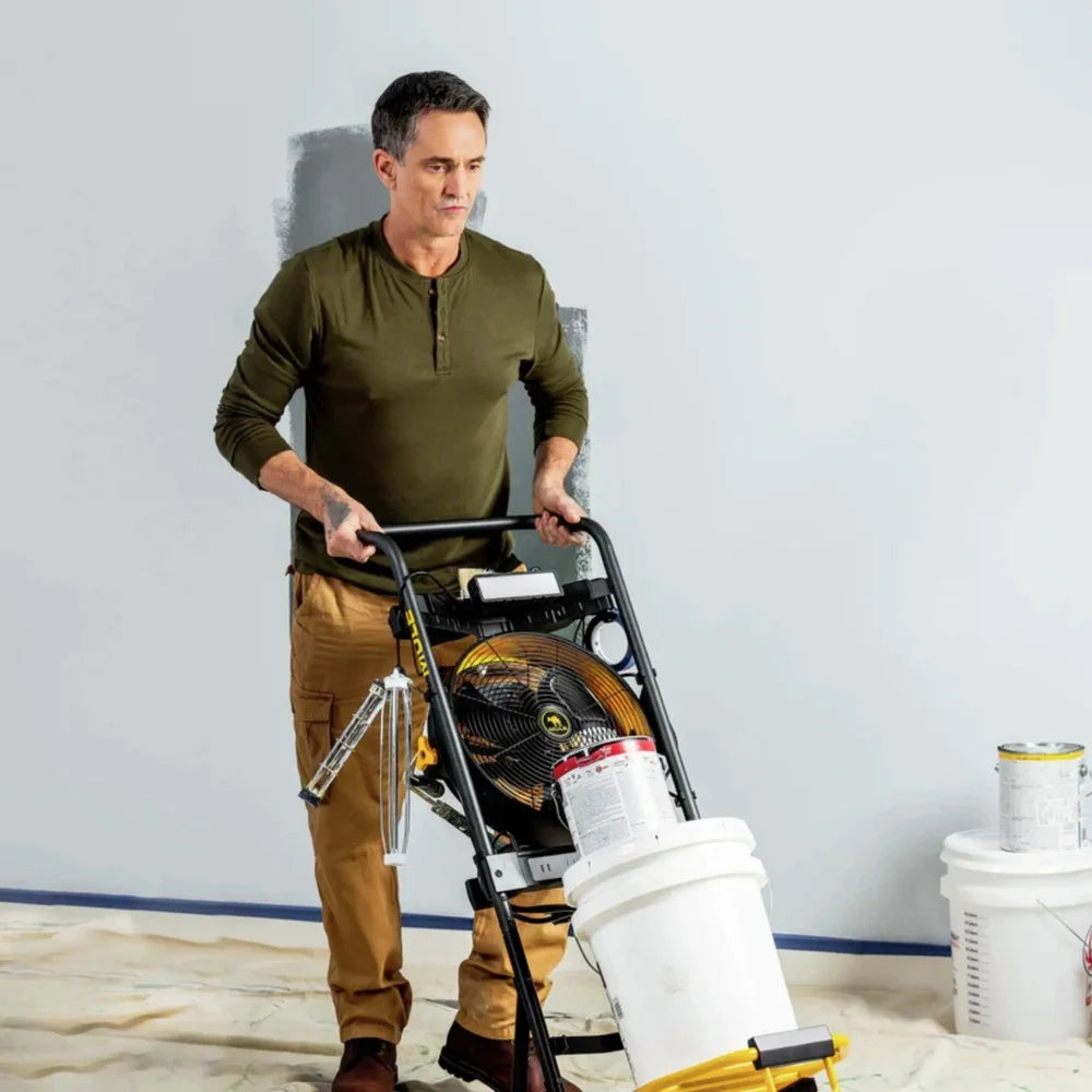 200 lbs. Capacity Hand Truck 5-in-1 Mobile Workshop with Integrated Fan and LED Light M6437