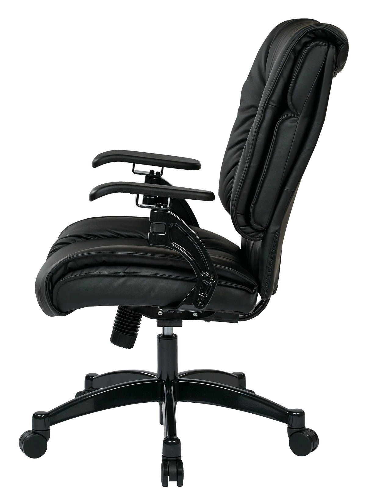 Black Bonded Leather Conference Chair with Cantilever Arms Z311