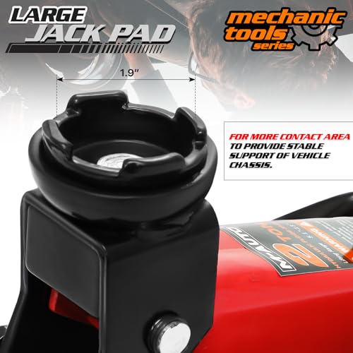 Red Hydraulic Trolley Jack 2 Ton Capacity with Carrying Storage Case T340677