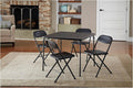 5-Piece Black Card Table Set T8505