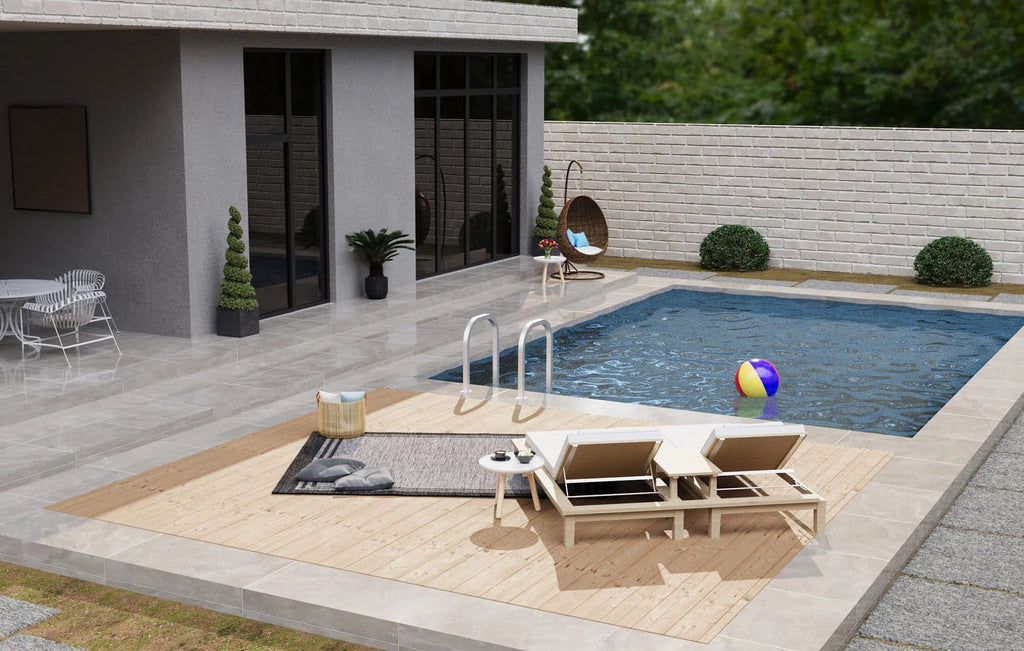 Silver Gray 8'x10' Indoor/Outdoor Area Rug C2626