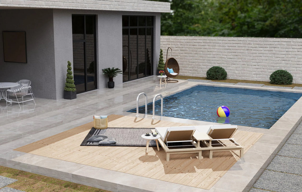 Silver Gray 8'x10' Indoor/Outdoor Area Rug C2626