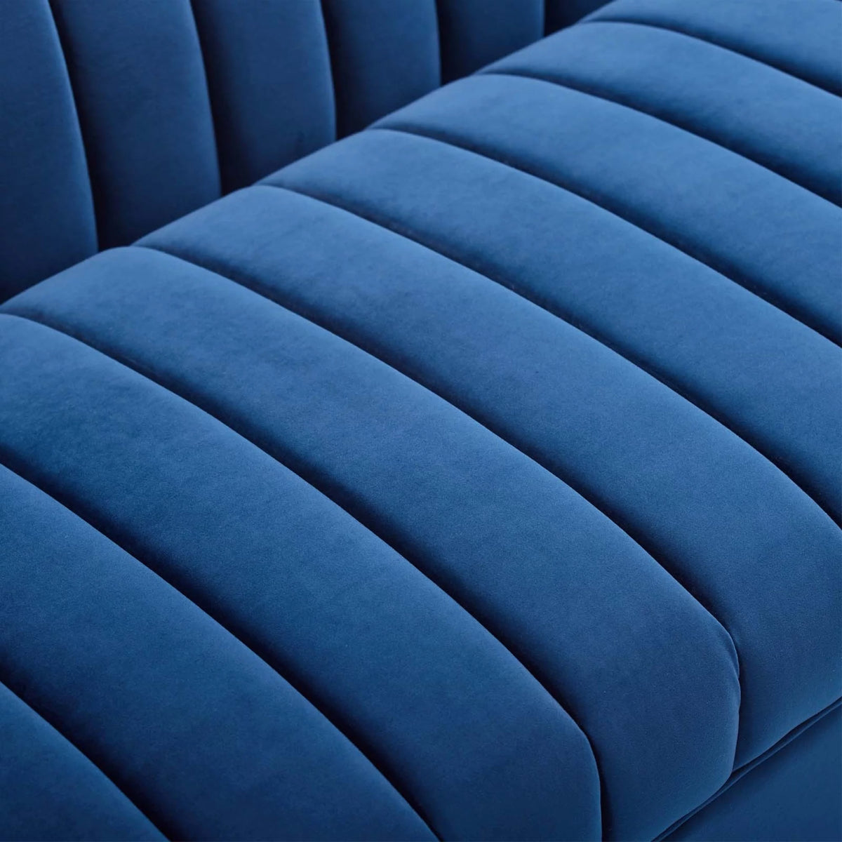 Navy Gold Velvet Sofa F7007
