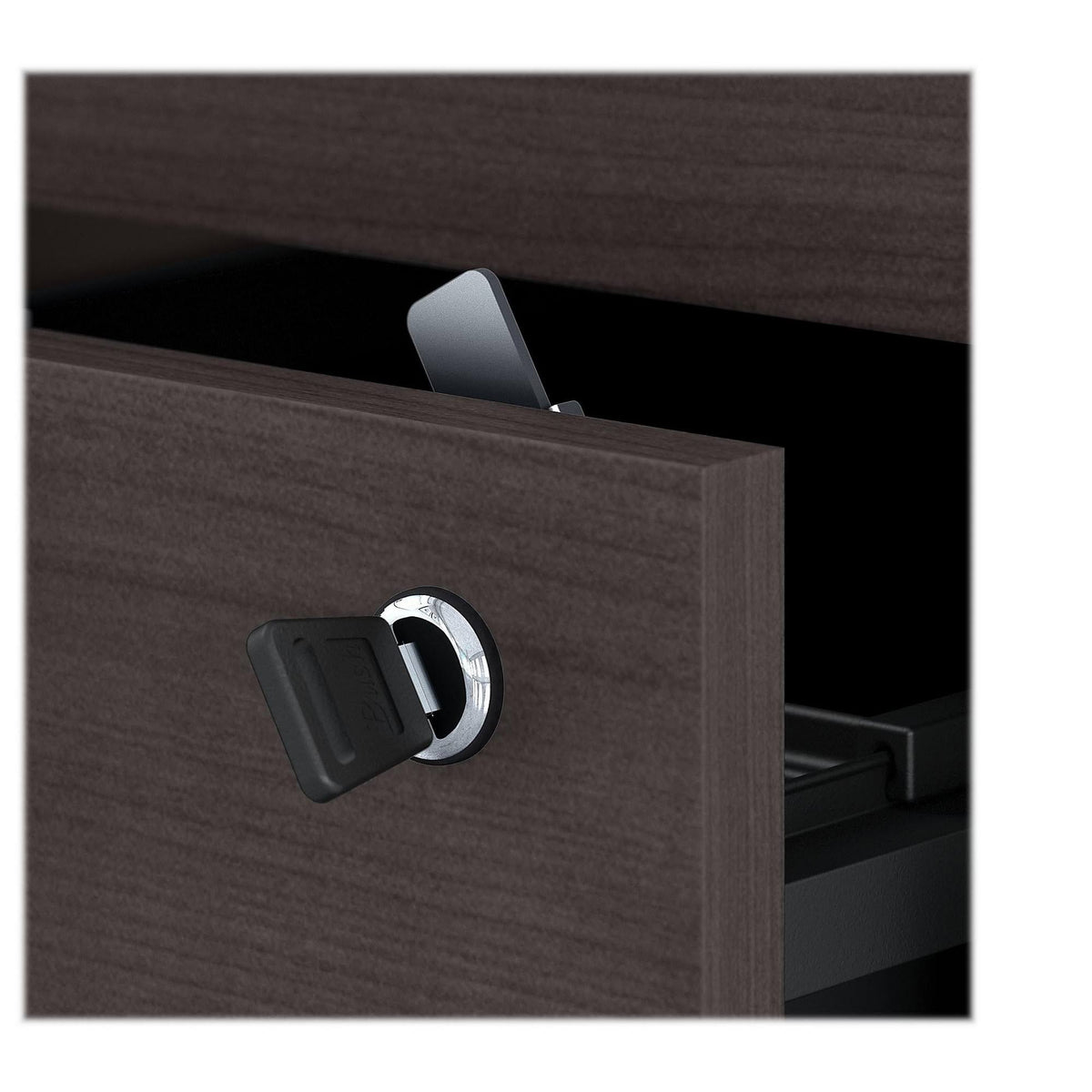 2 Drawer File Cabinet Storm Gray White R75036