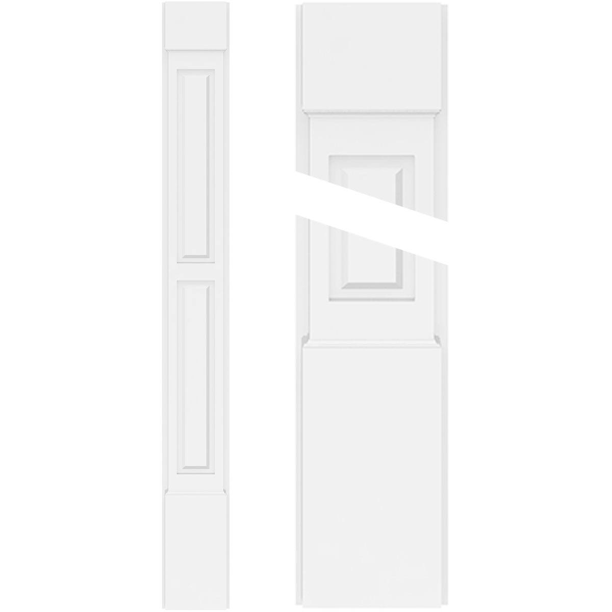 Two Equal Raised Panel PVC Pilaster T672