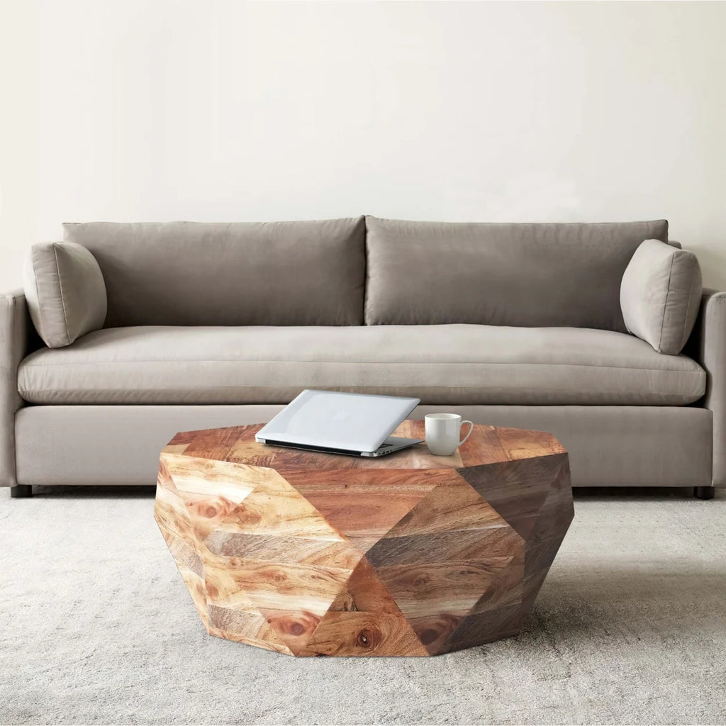 33 Inch Acacia Wood Coffee Table W5102