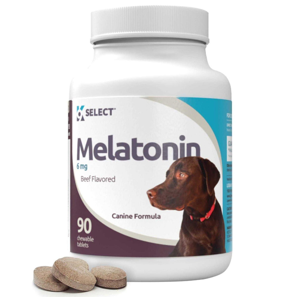 Melatonin for Dogs 6mg 90 Beef Flavored Chewable Tablets S205246