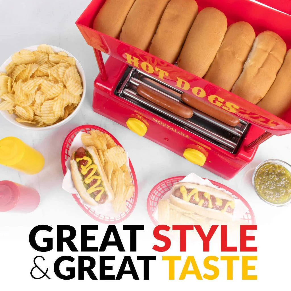 Hot Dog Roller and Bun Warmer, 8 Hot Dog and 6 Bun Capacity H657311