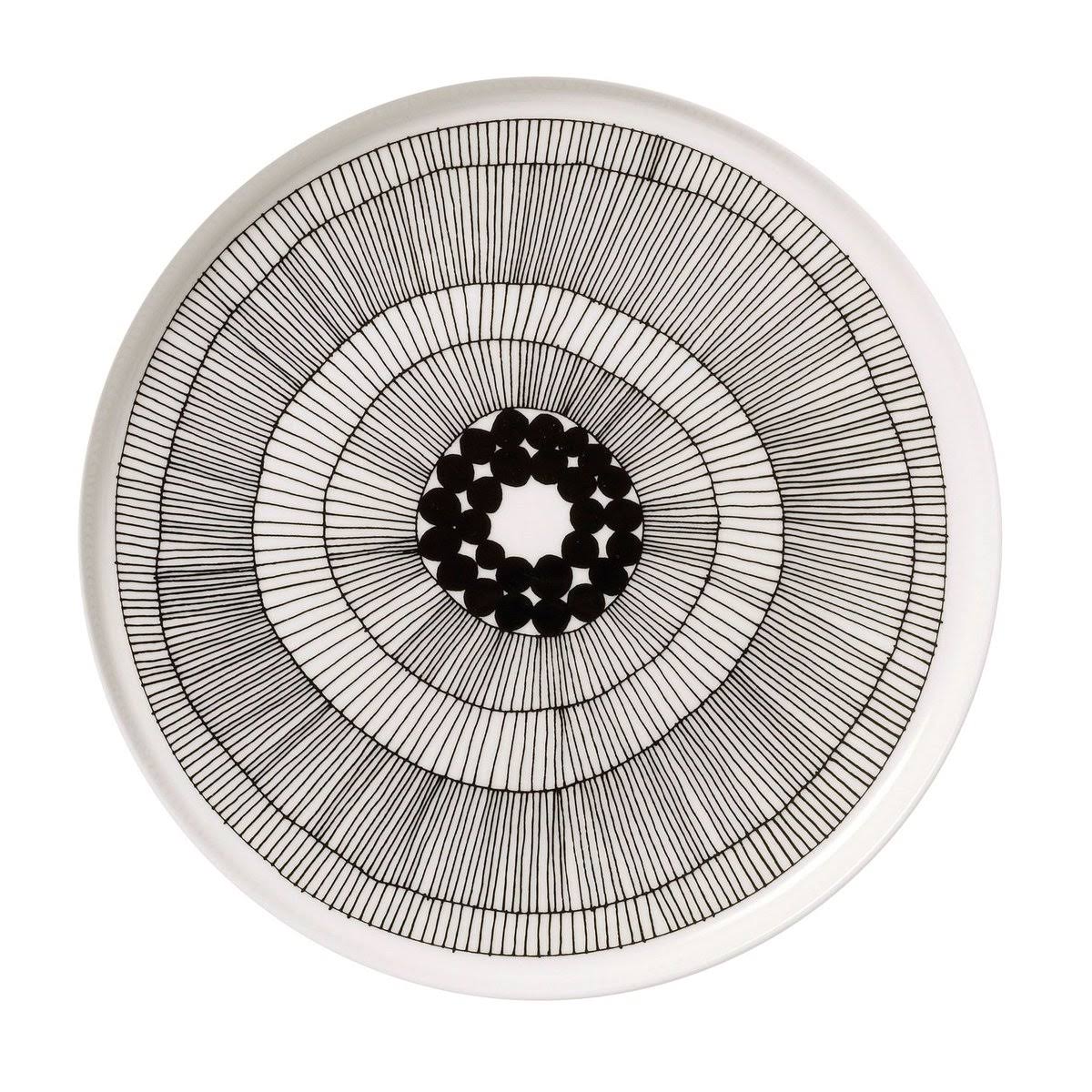 White/Black 25cm Plate J609
