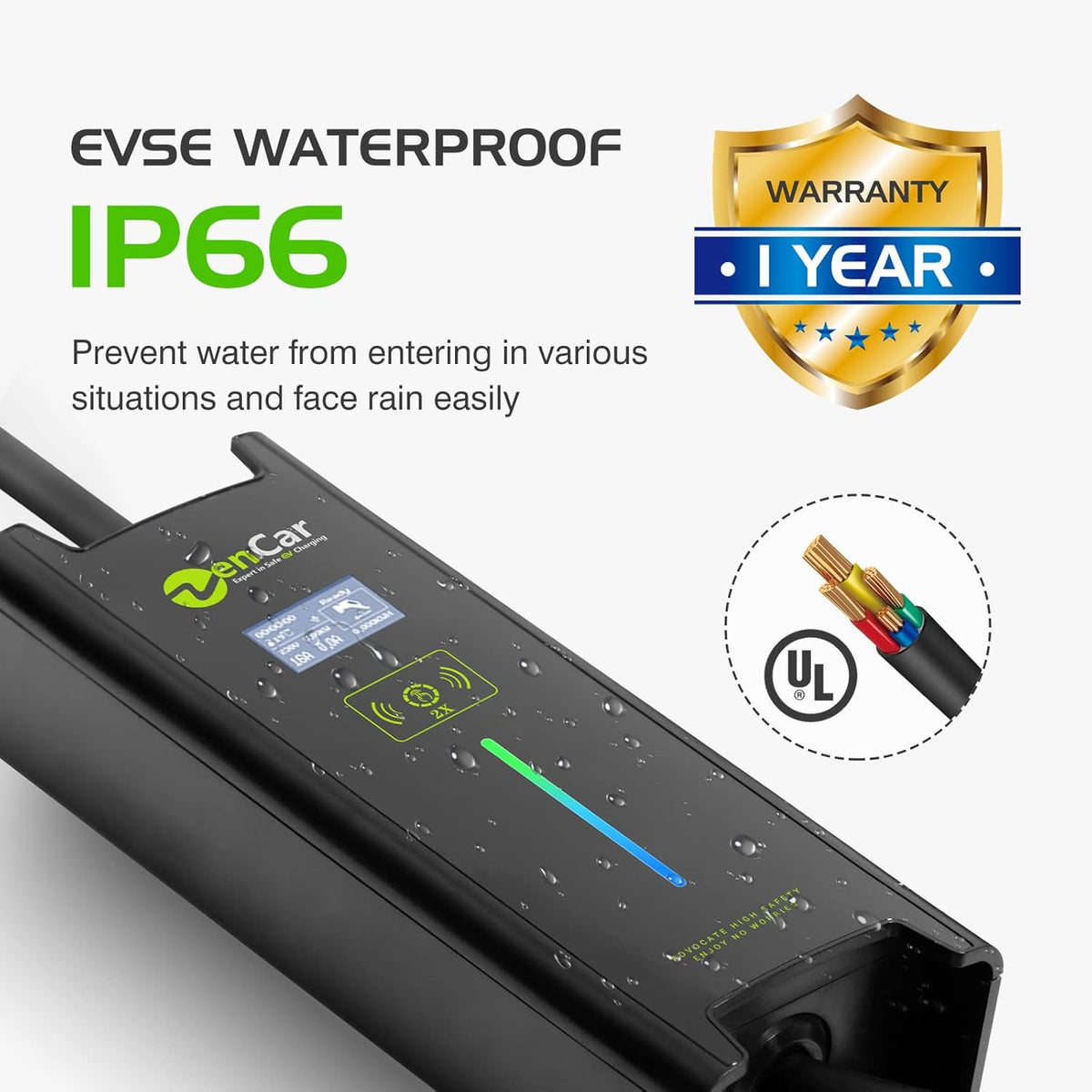Portable Level 1 EV Charger, 16A, 110V, NEMA 5-15 O233