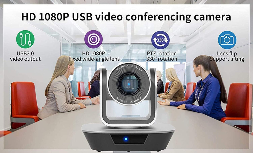 USB Plug-and-Play PTZ Camera, 3X Zoom W71439