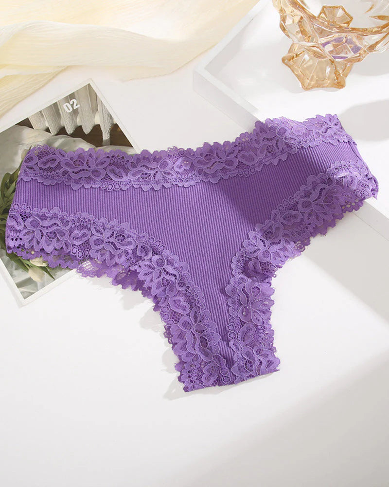 Ribbed Cotton Mid-Rise Panty 9 Pack V8773
