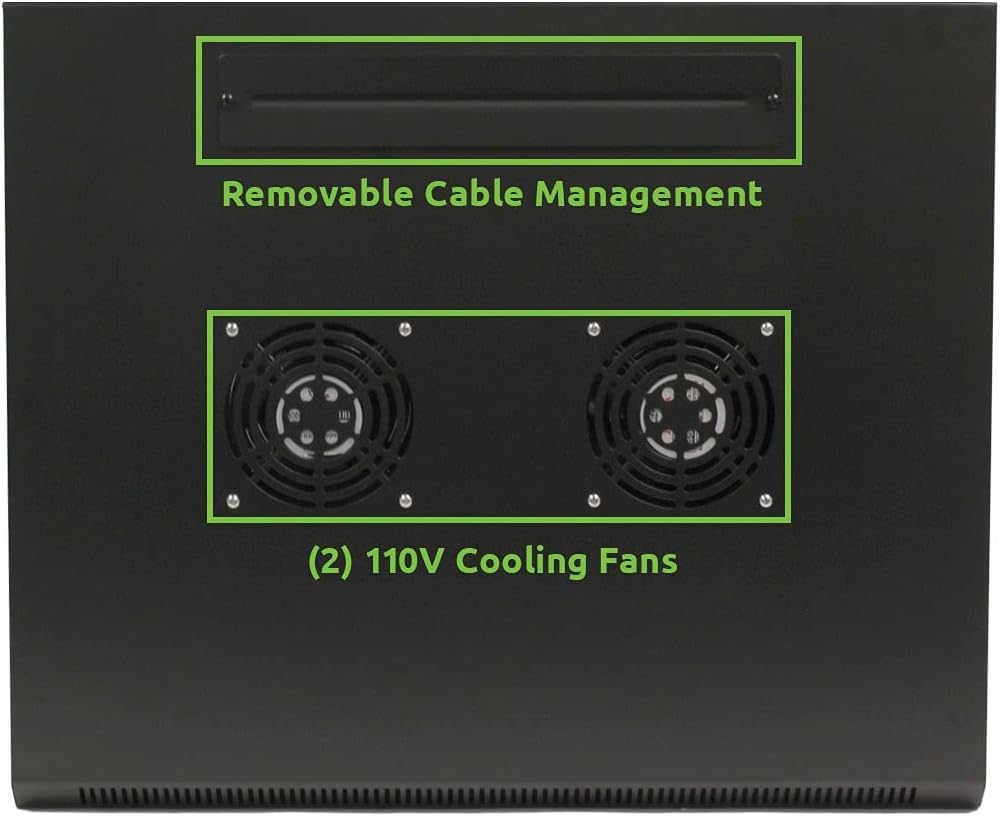15U Wall Mount Network Server Cabinet Rack Enclosure with Casters L83359