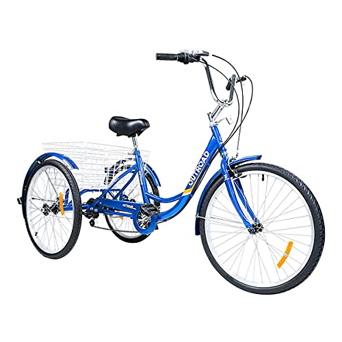 7-Speed Adult Tricycle with Large Basket 24/26 Inch L91327
