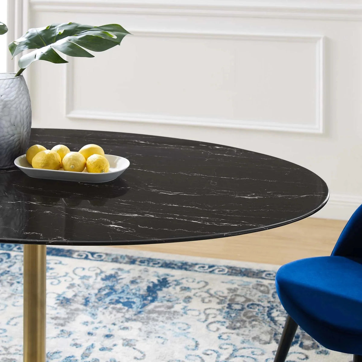 60" Oval Artificial Marble Dining Table O91401