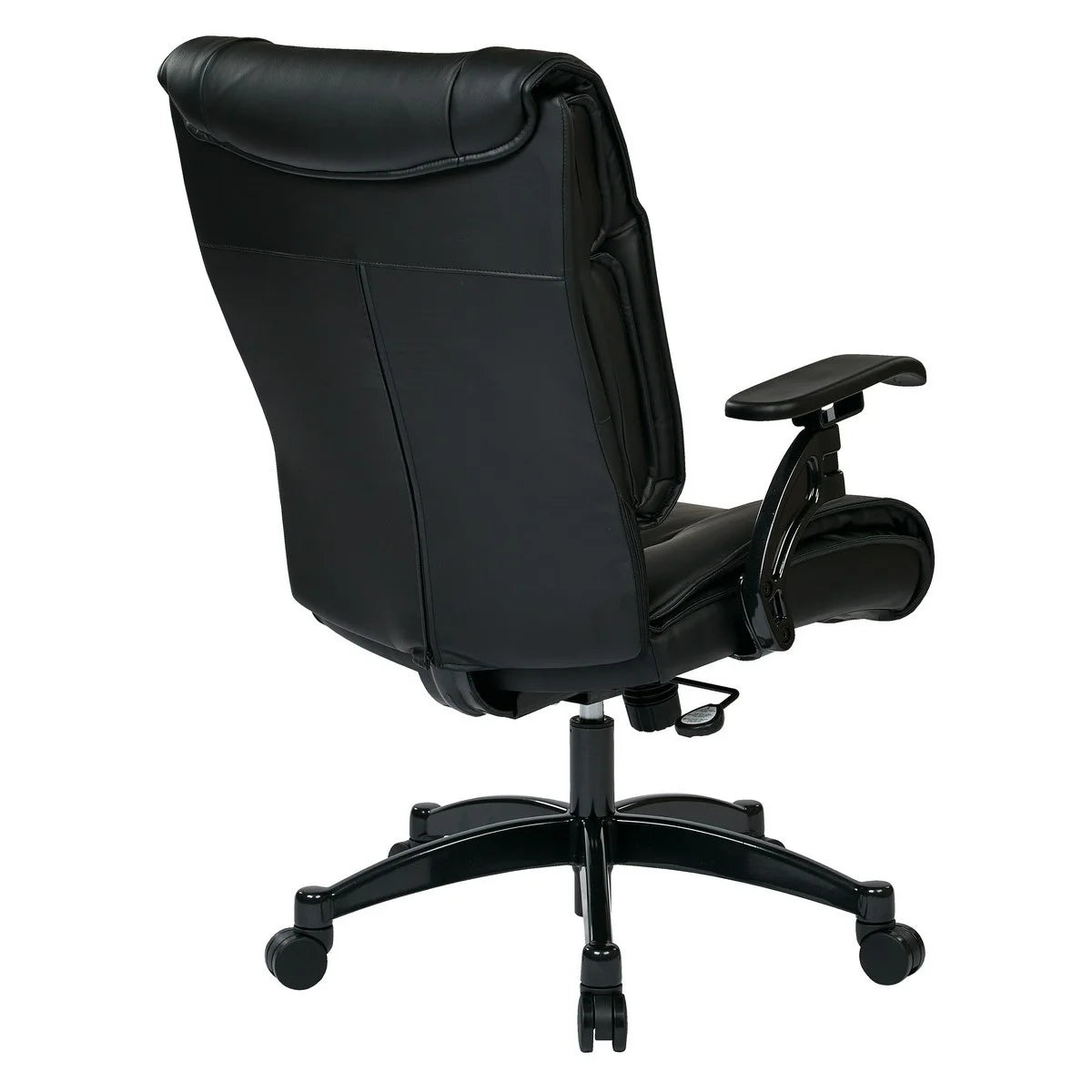 Black Bonded Leather Conference Chair with Cantilever Arms Z311